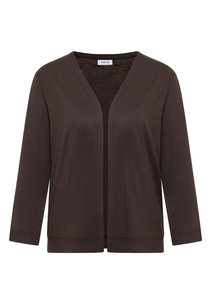 Offene Jacke in Unifarbe mit 3/4-Arm