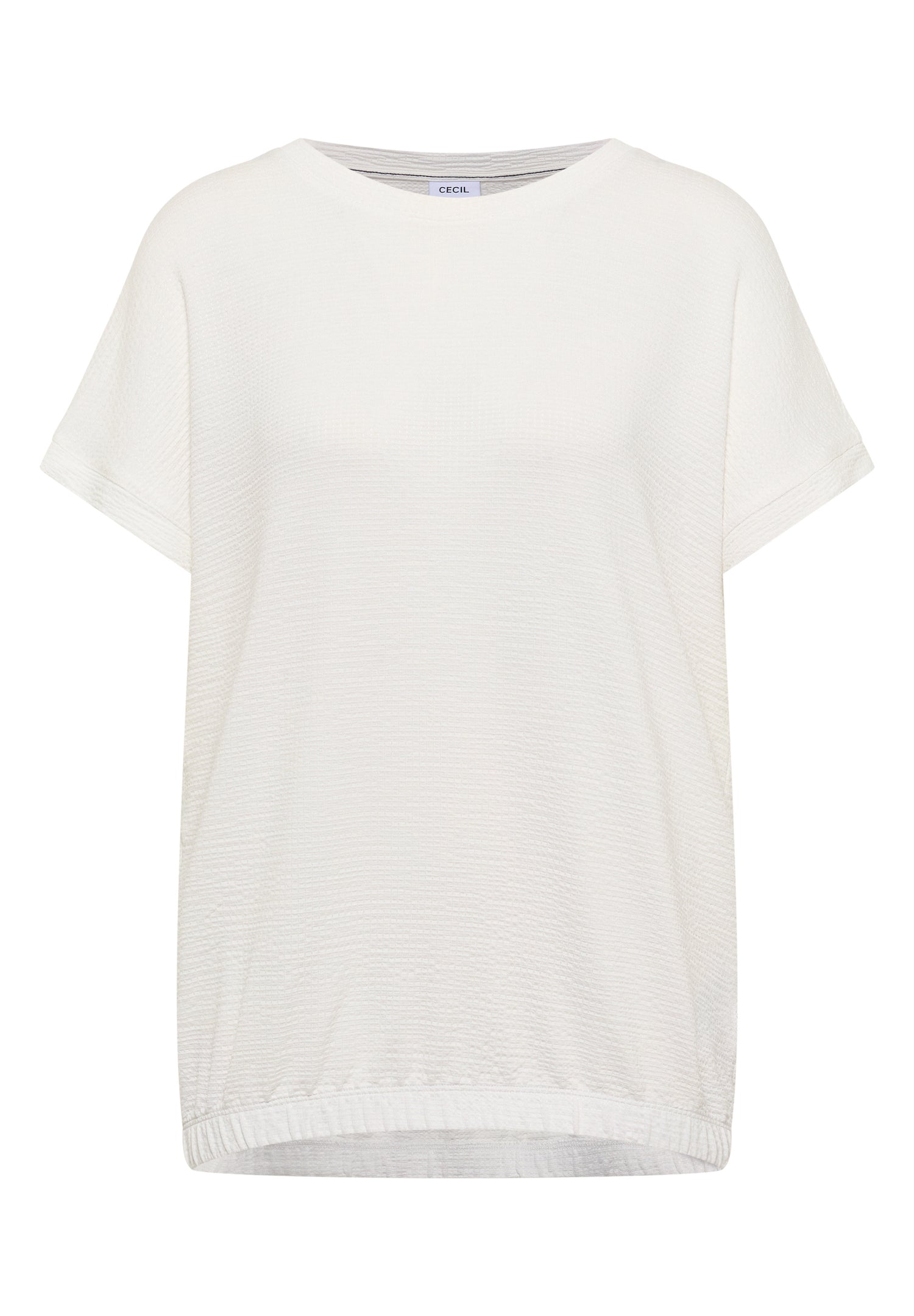 T-Shirt mit Rundhals und Struktur