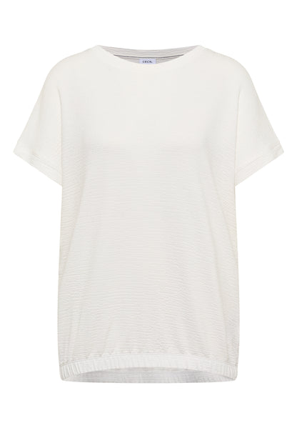 T-Shirt mit Rundhals und Struktur