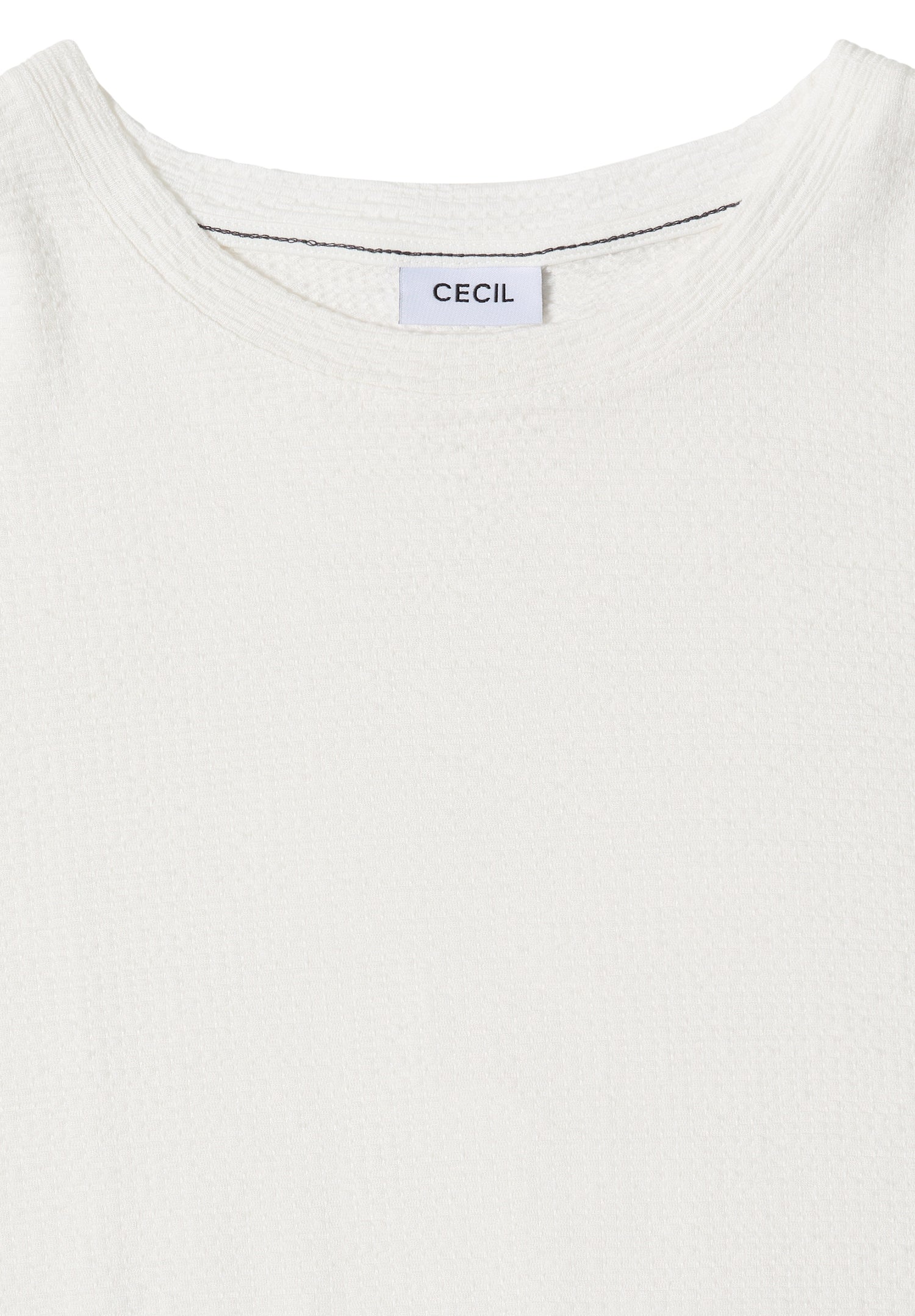 T-Shirt mit Rundhals und Struktur