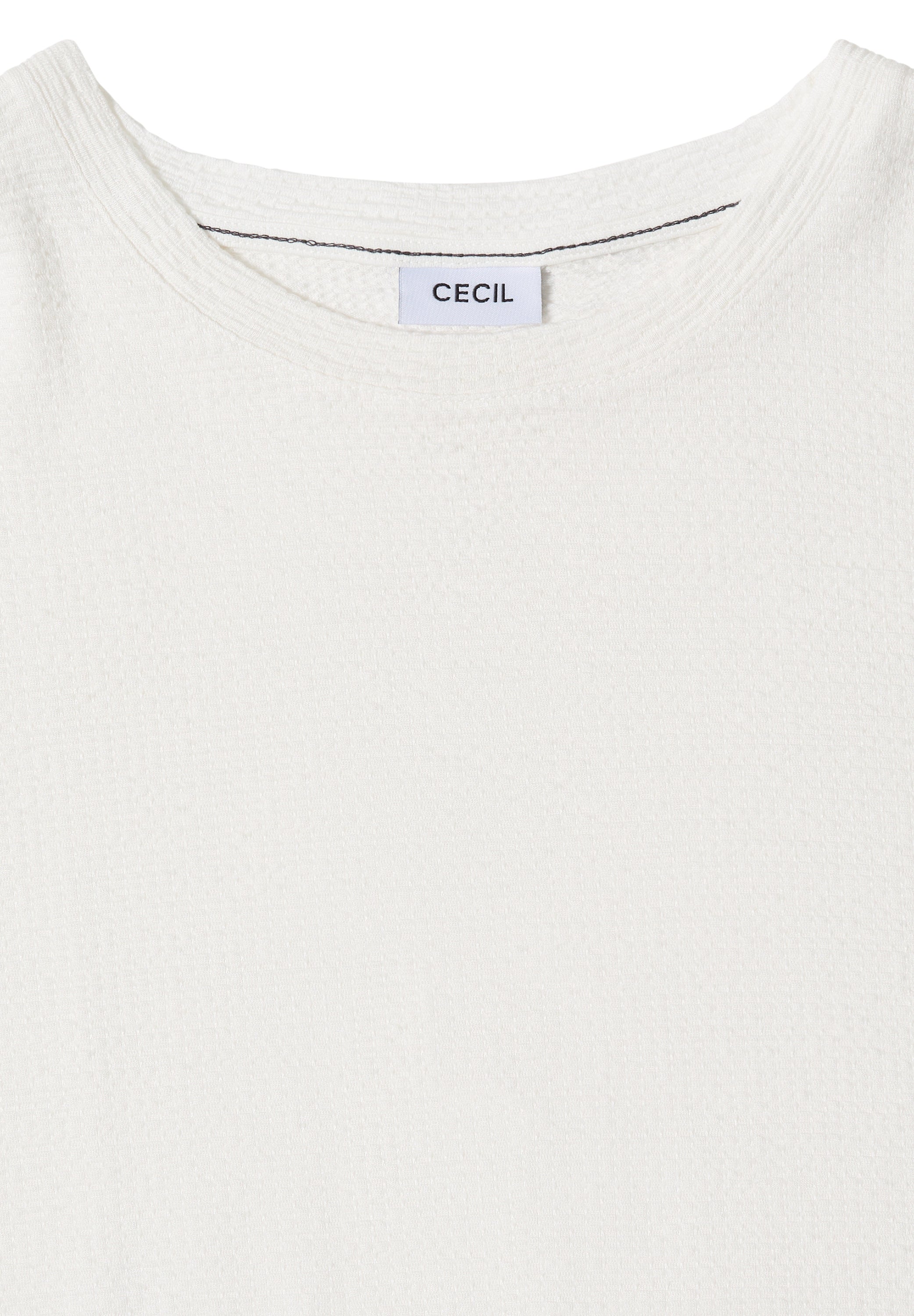 T-Shirt mit Rundhals und Struktur