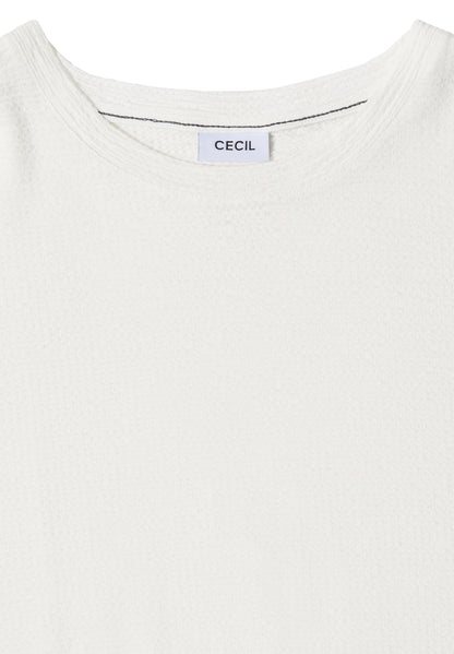 T-Shirt mit Rundhals und Struktur