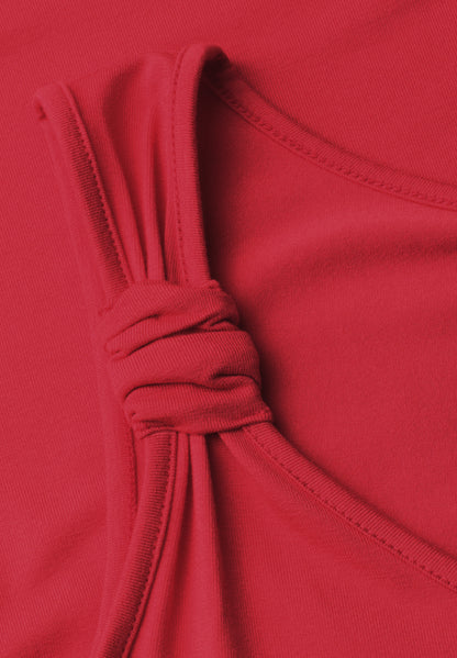 Top mit V-Neck und Knotendetail