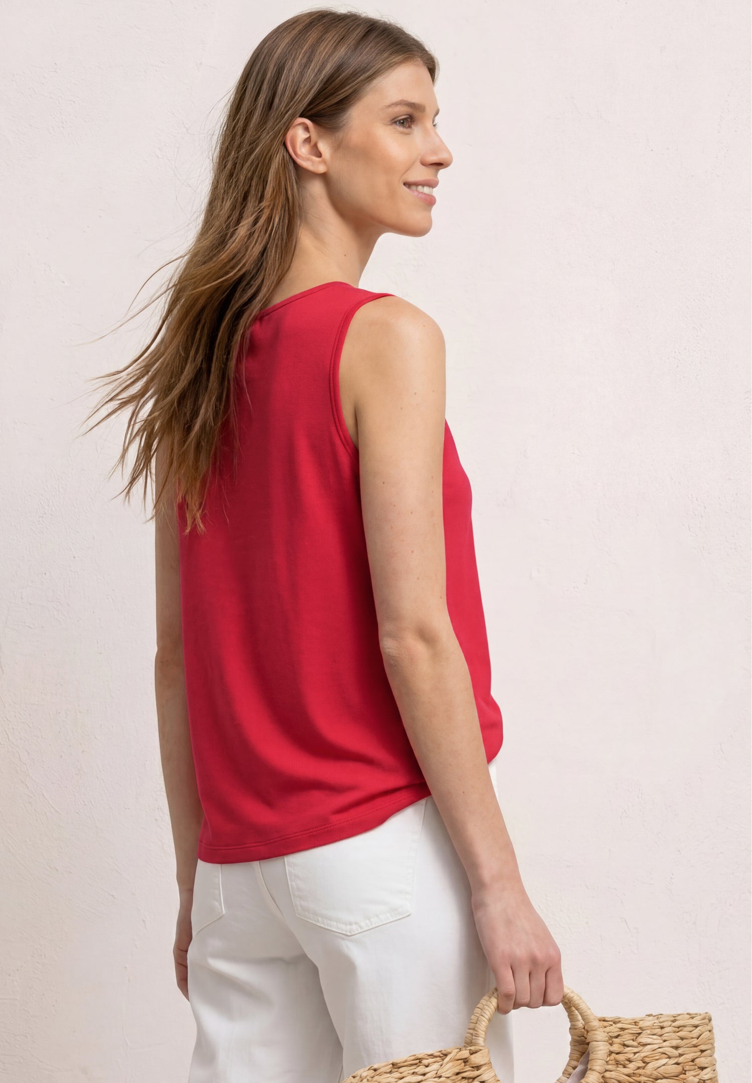 Top mit V-Neck und Knotendetail