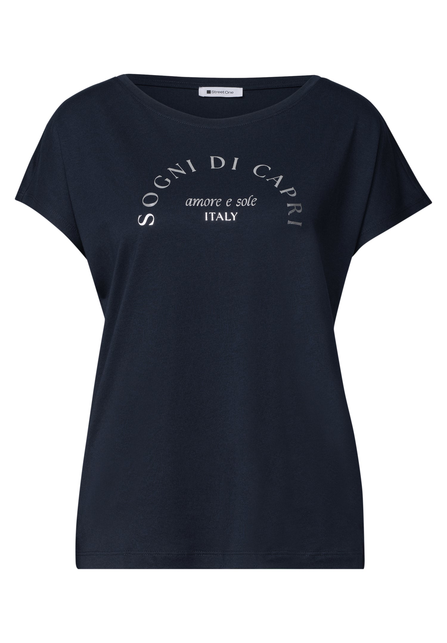Dropped Shoulder Shirt mit Rundhals