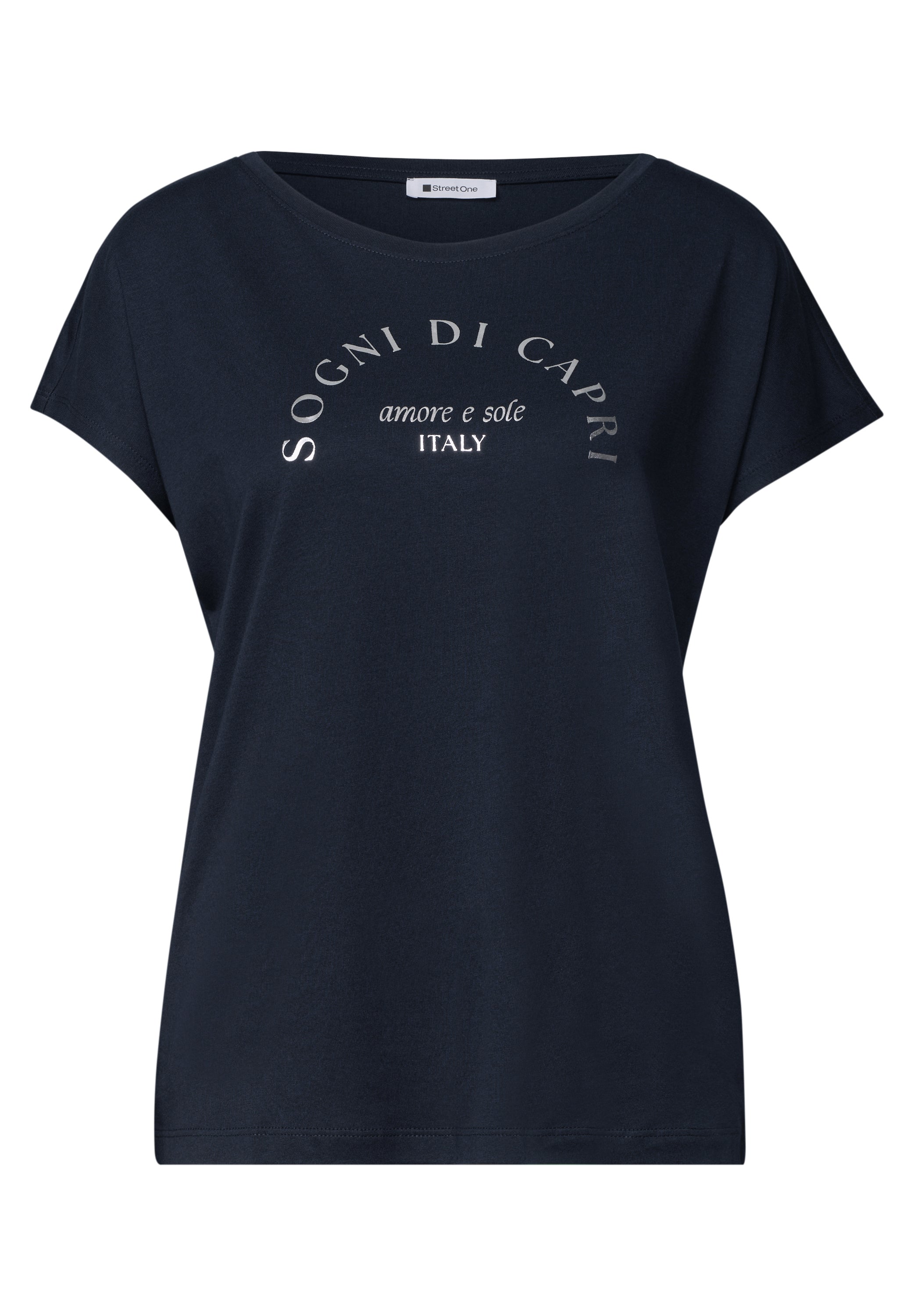 Dropped Shoulder Shirt mit Rundhals