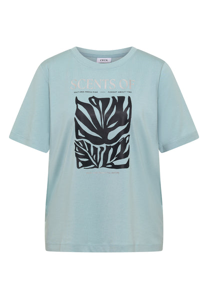 T-Shirt mit Rundhals und Frontprint