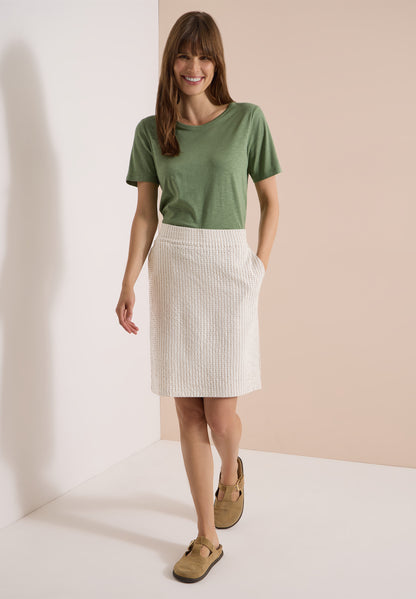 Knielanger Jogg Skirt in Seersucker-Qualität