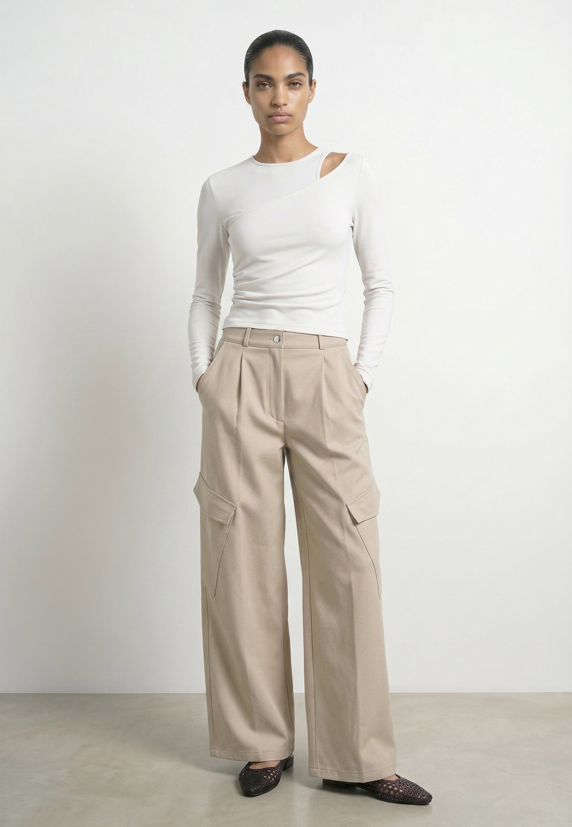 HDJULIA LS LAYERED FITTED TOP