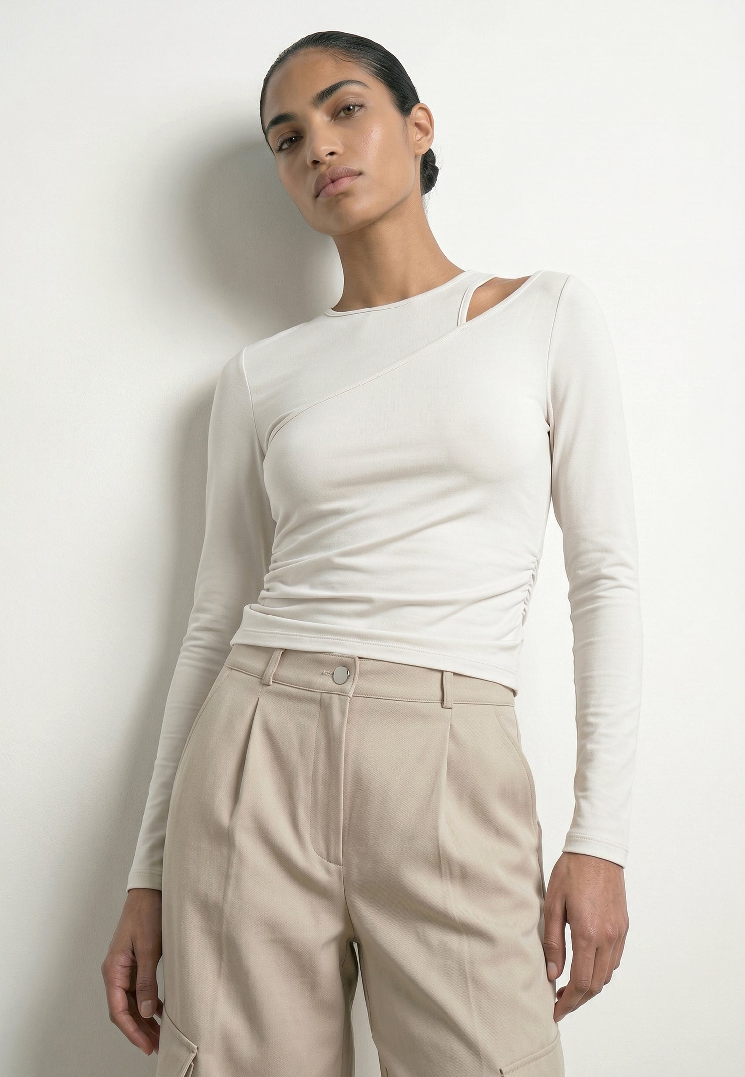 HDJULIA LS LAYERED FITTED TOP