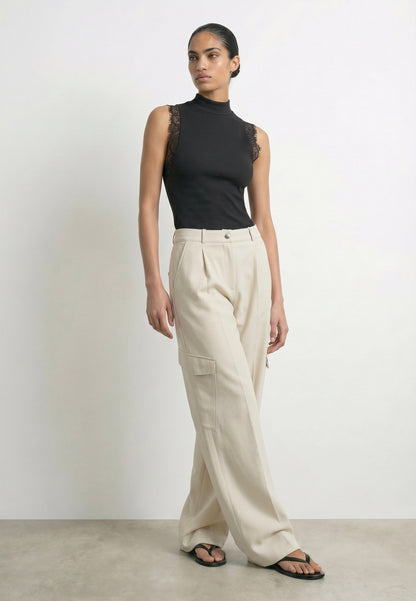 HDIDA HIGH NECK LACE TOP