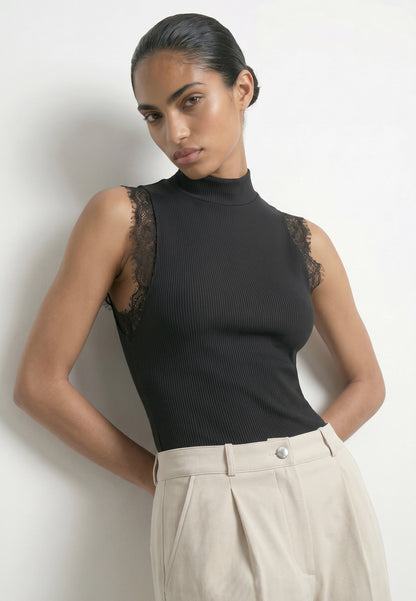 HDIDA HIGH NECK LACE TOP