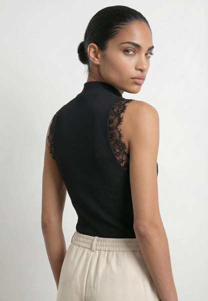 HDIDA HIGH NECK LACE TOP