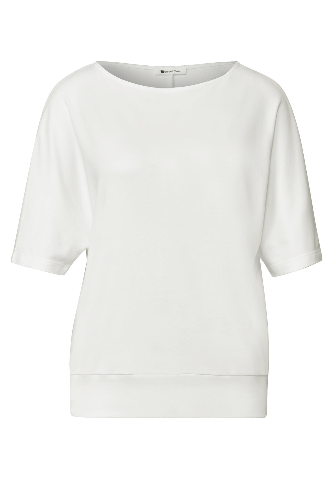 Basic Shirt mit Boat Neck und Elastikbund