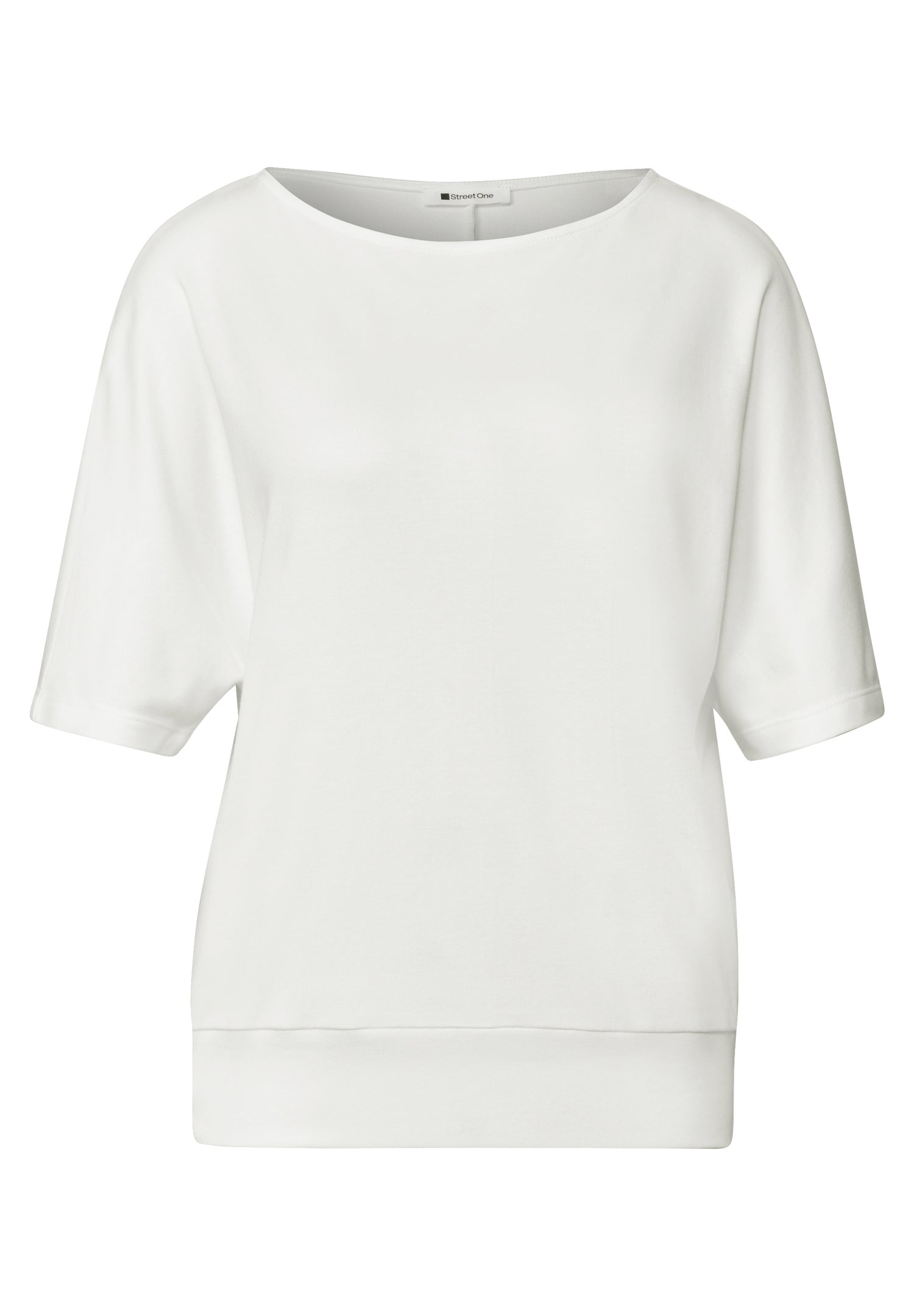 Basic Shirt mit Boat Neck und Elastikbund