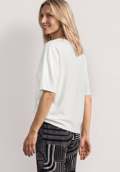Basic Shirt mit Boat Neck und Elastikbund