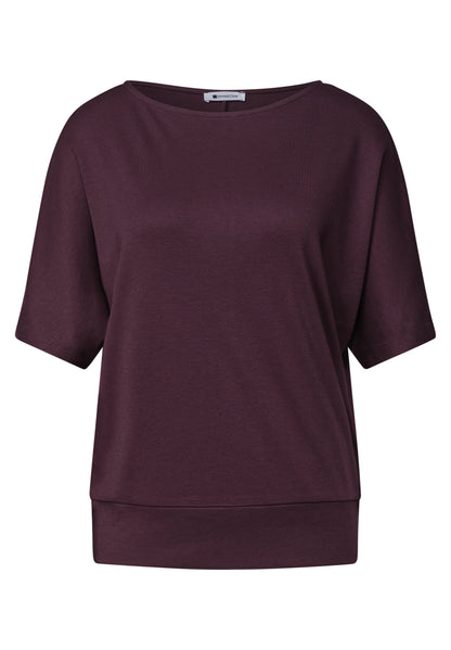 Basic Shirt mit Boat Neck und Elastikbund