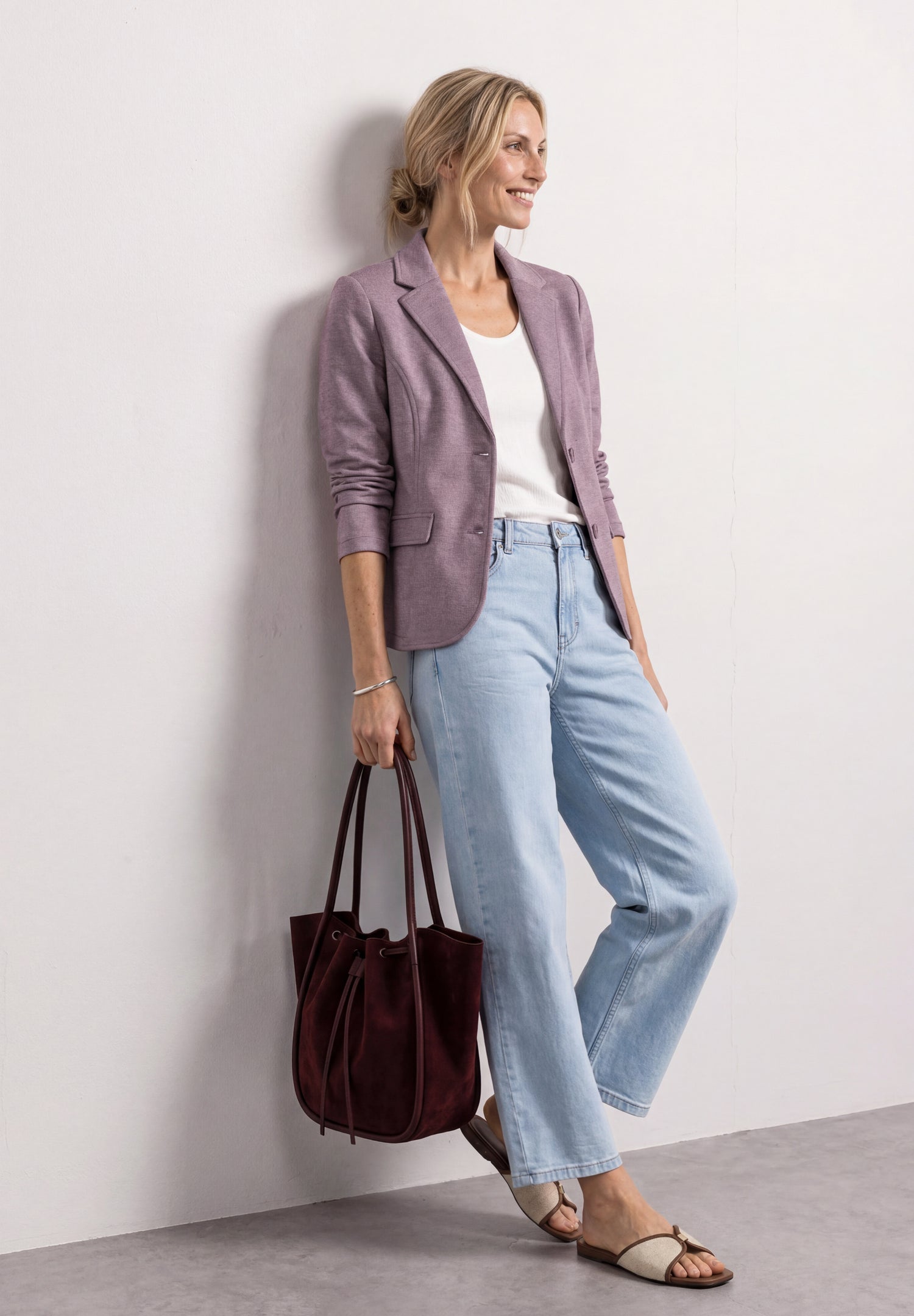 Basic Blazer in Unifarbe