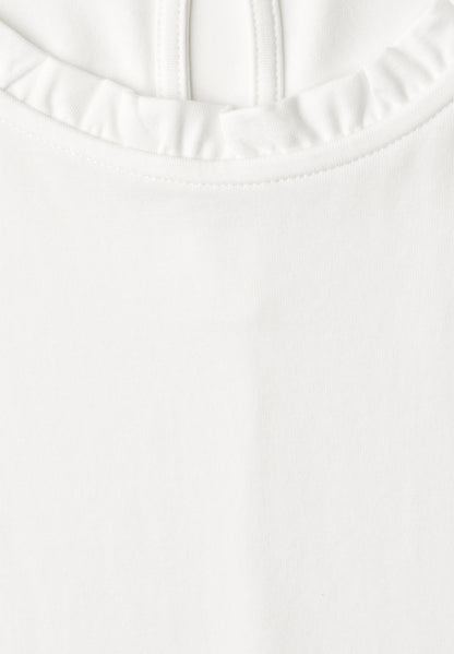 T-Shirt mit Rundhals und Rüschendetails