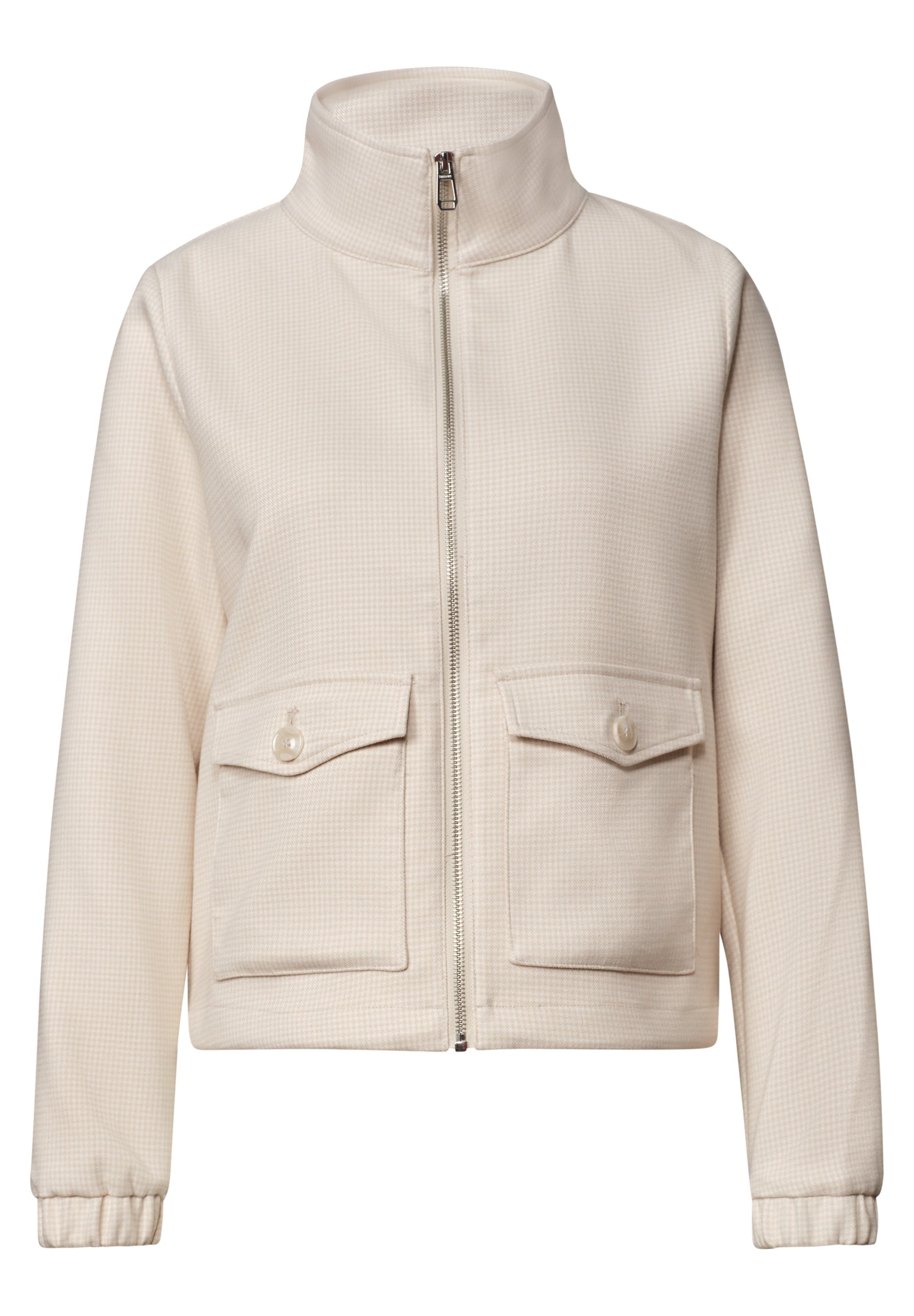 Jacke mit Stehkragen und Zipper