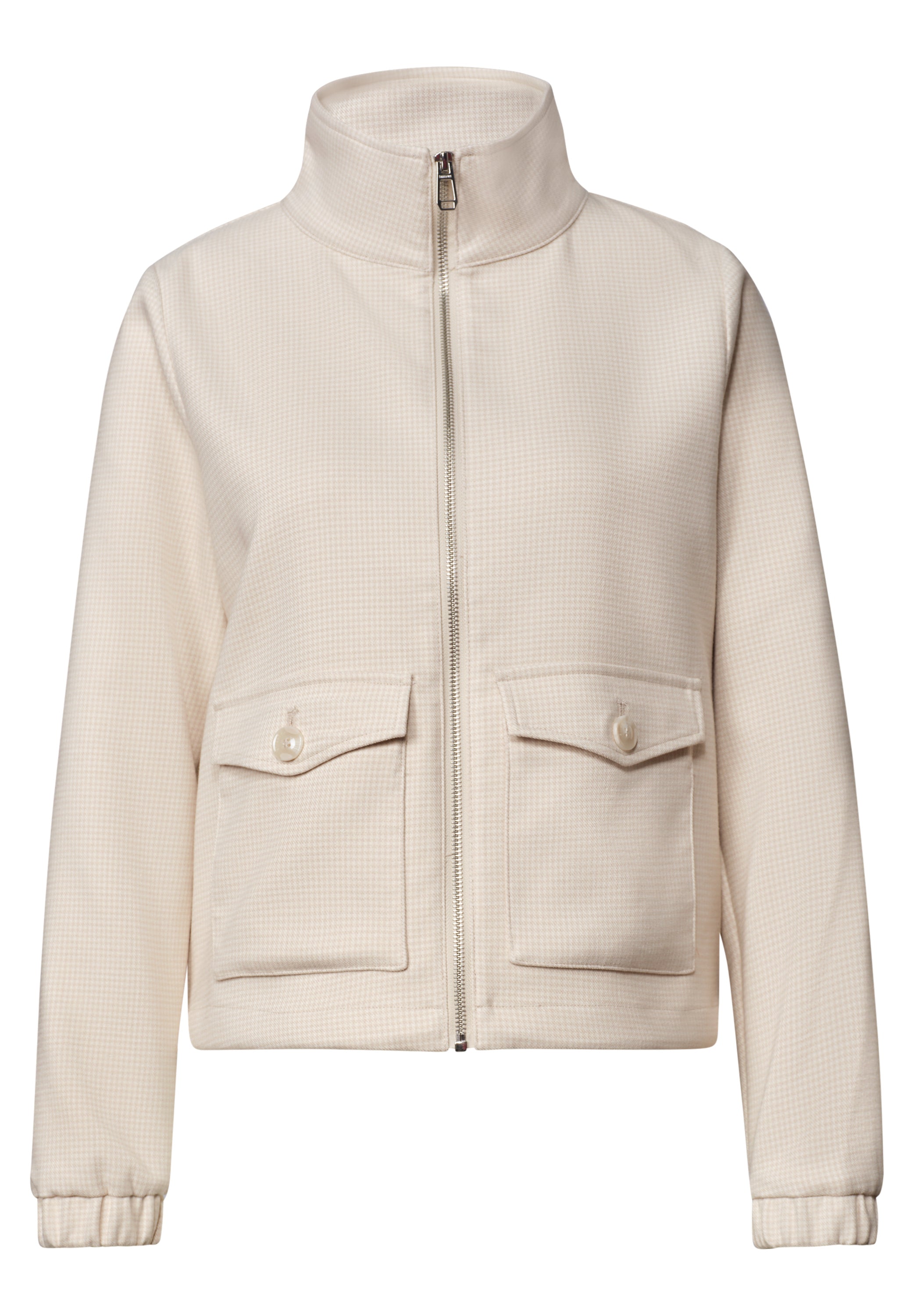 Jacke mit Stehkragen und Zipper