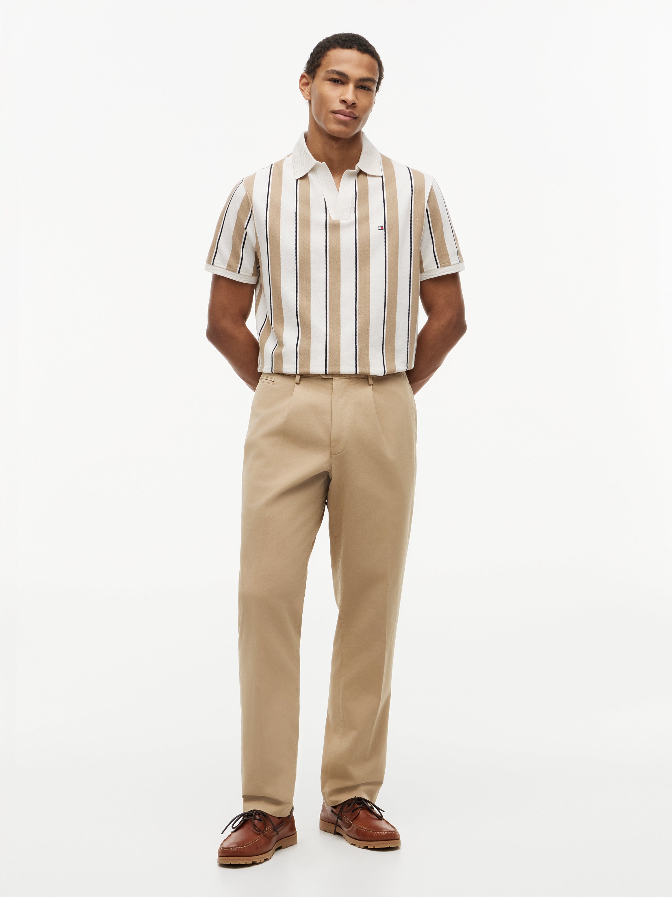 V NECK CREPE CLASSIC POLO