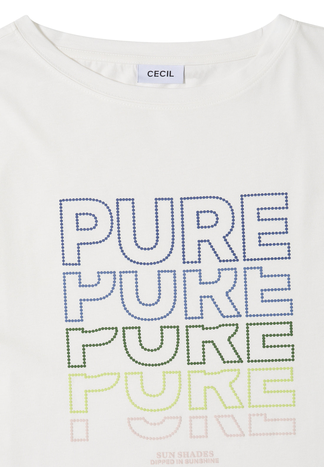 T-Shirt mit Boat Neck und Frontprint