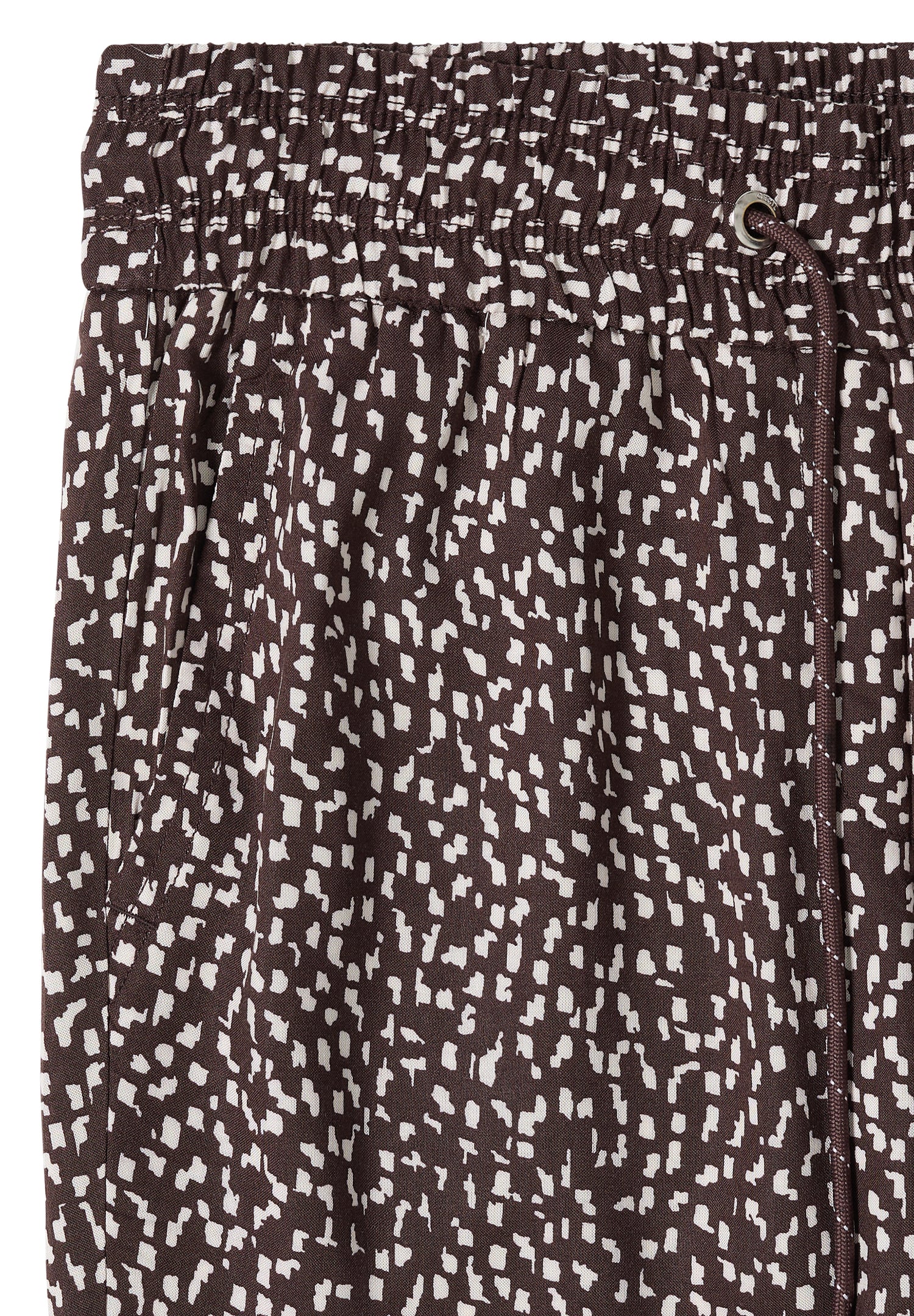 Mid Waist Slim Leg Hose im Loose Fit