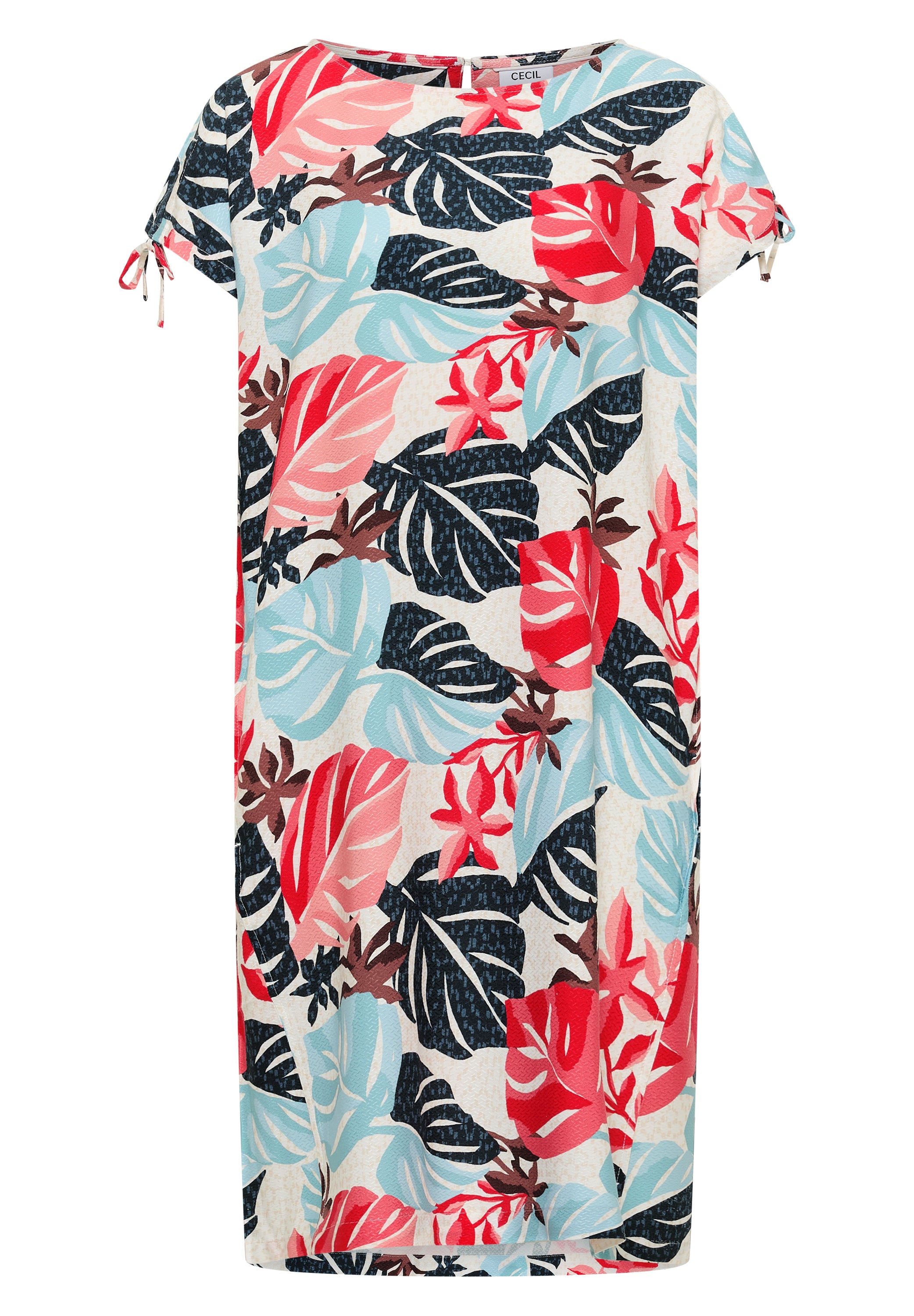 Knielanges Kleid mit Capsleeves