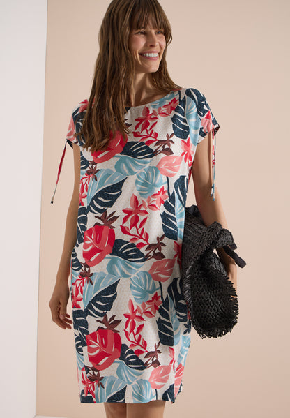 Knielanges Kleid mit Capsleeves
