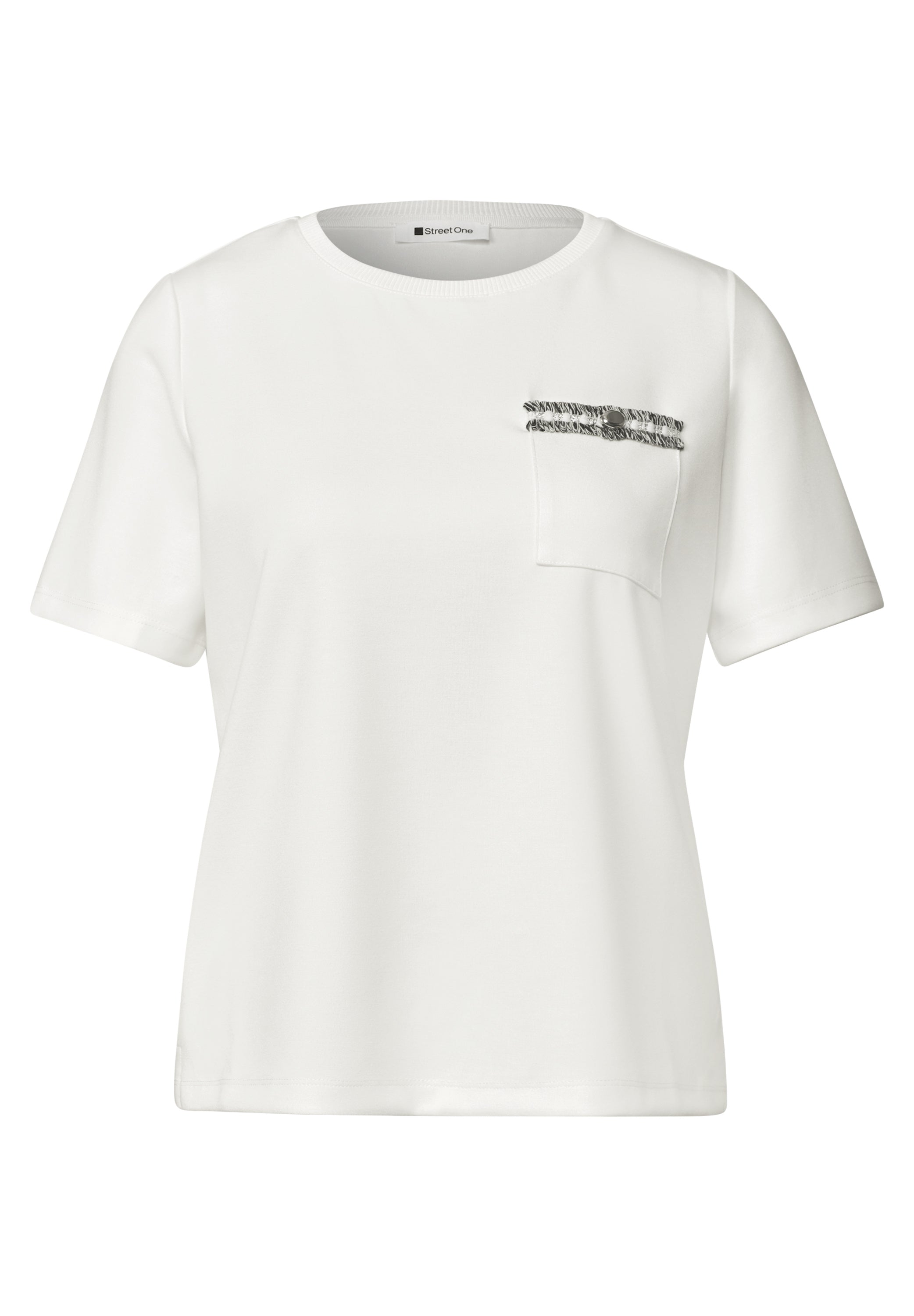 T-Shirt mit dekorativer Brusttasche