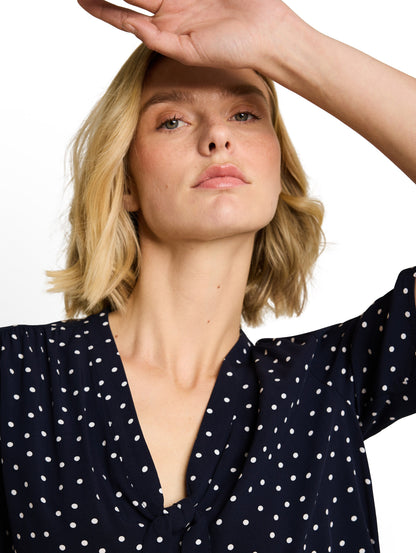 Bluse mit Punktemuster