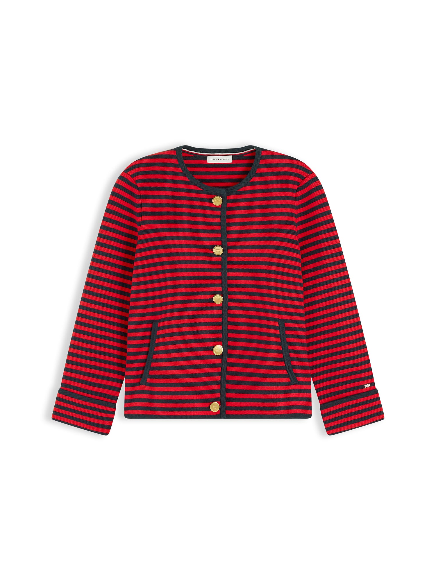 GOLD BUTTON LS CARDI