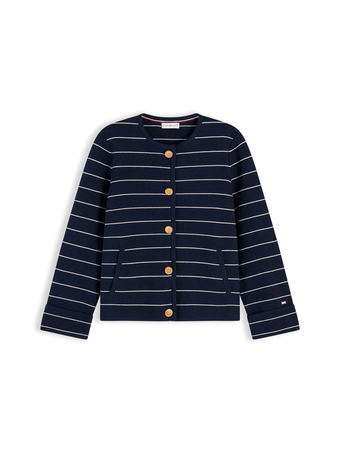 GOLD BUTTON LS CARDI