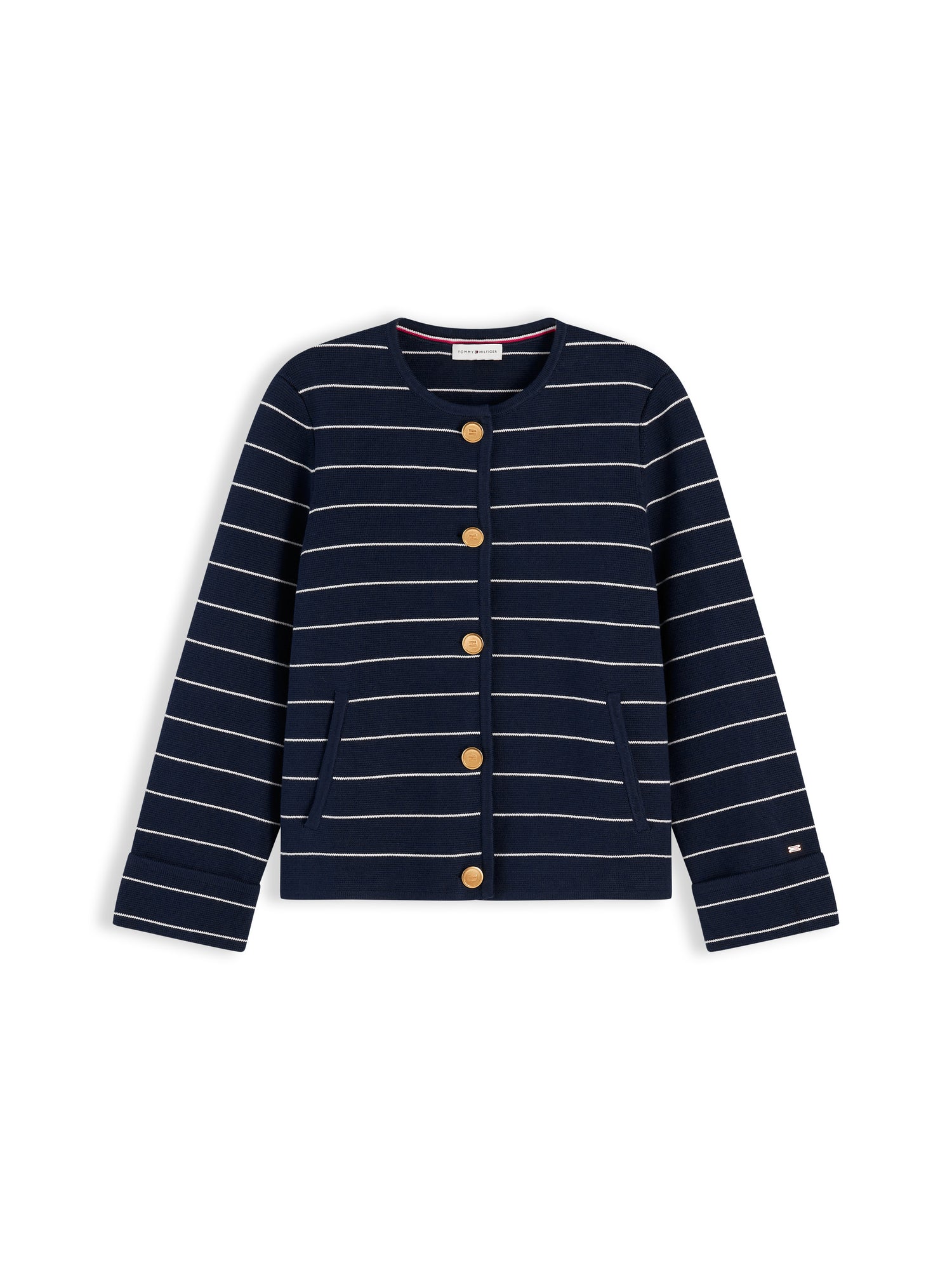 GOLD BUTTON LS CARDI