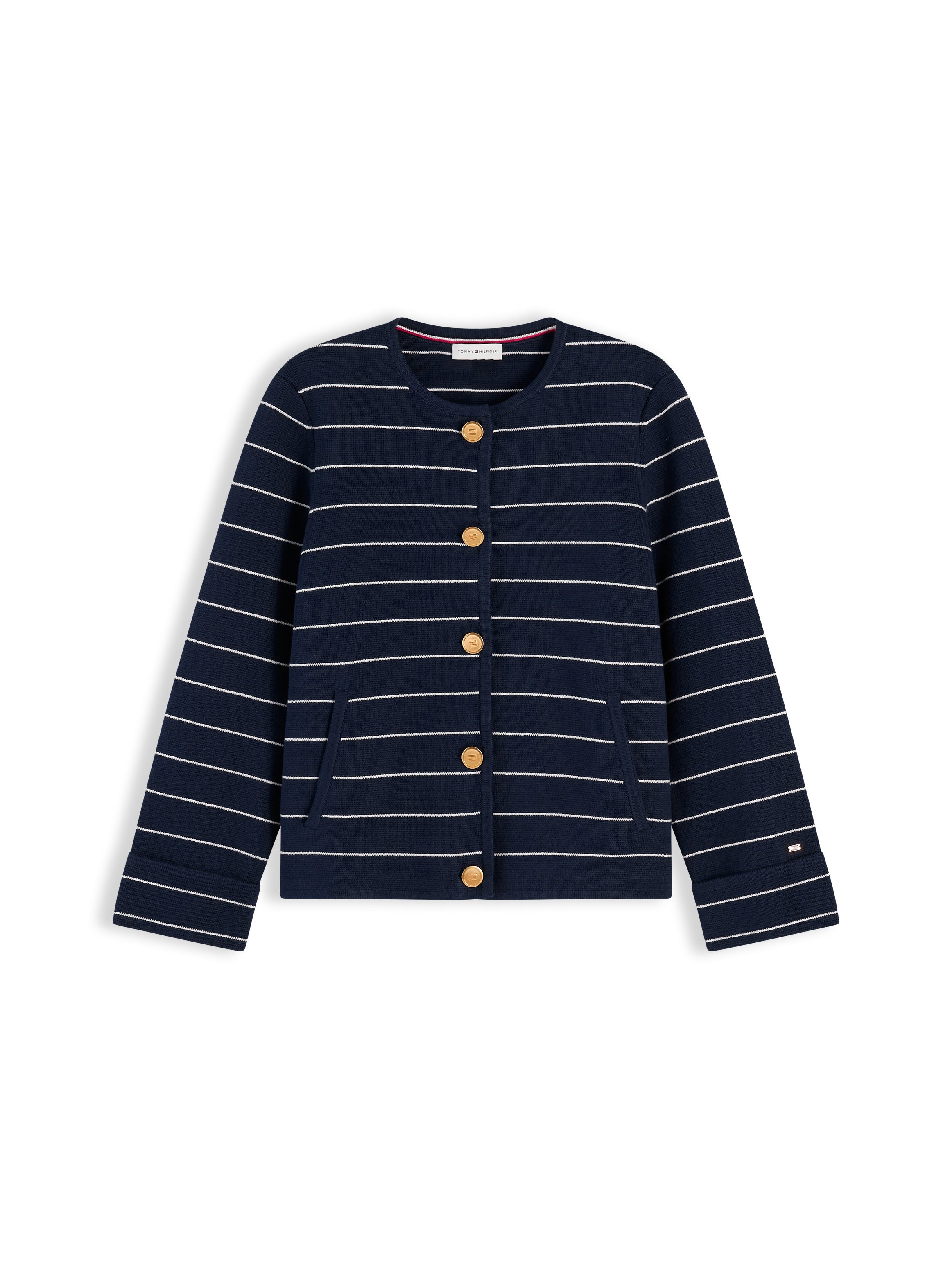 GOLD BUTTON LS CARDI