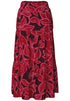 Maxi-Rock mit Volants und Print