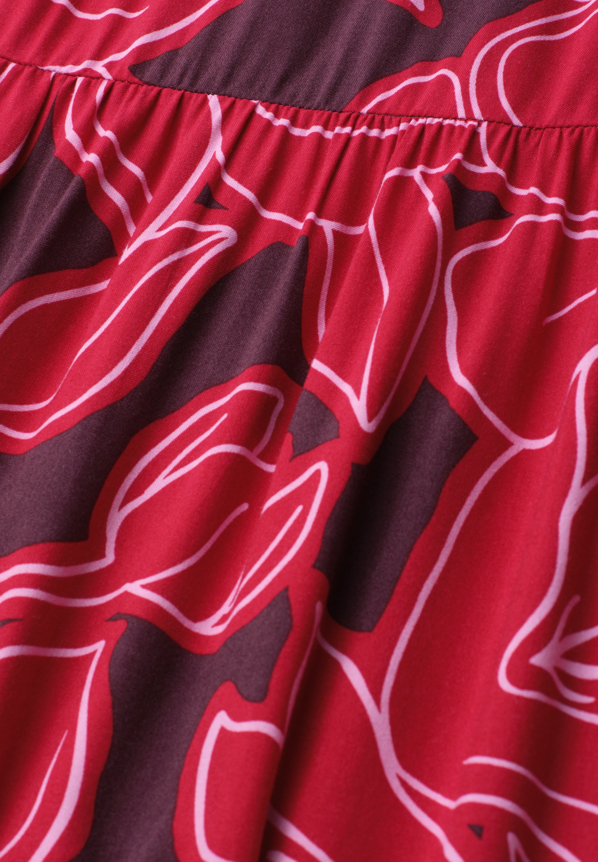 Maxi-Rock mit Volants und Print