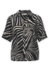 Kurzarm Hemdbluse mit Turn-Up-Details