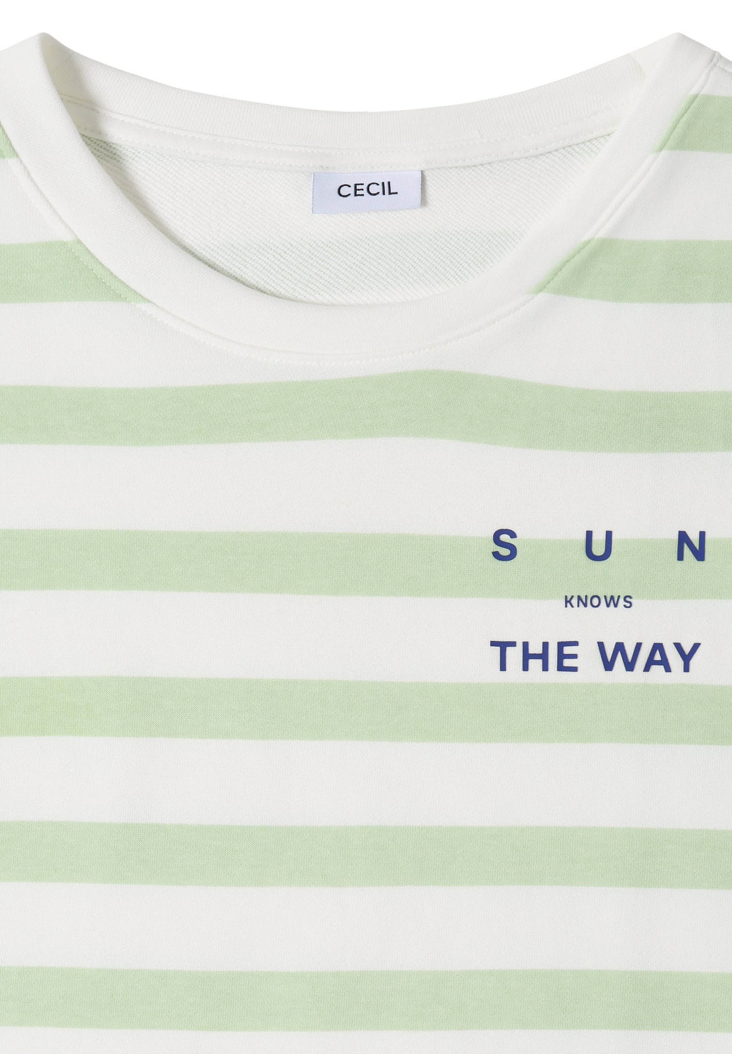 Halbarm Shirt mit Streifen und Wording-Detail