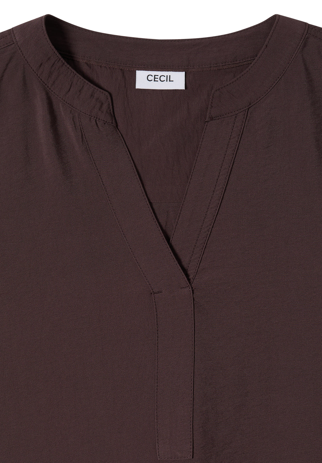 Knielanges Kleid mit Split Neck