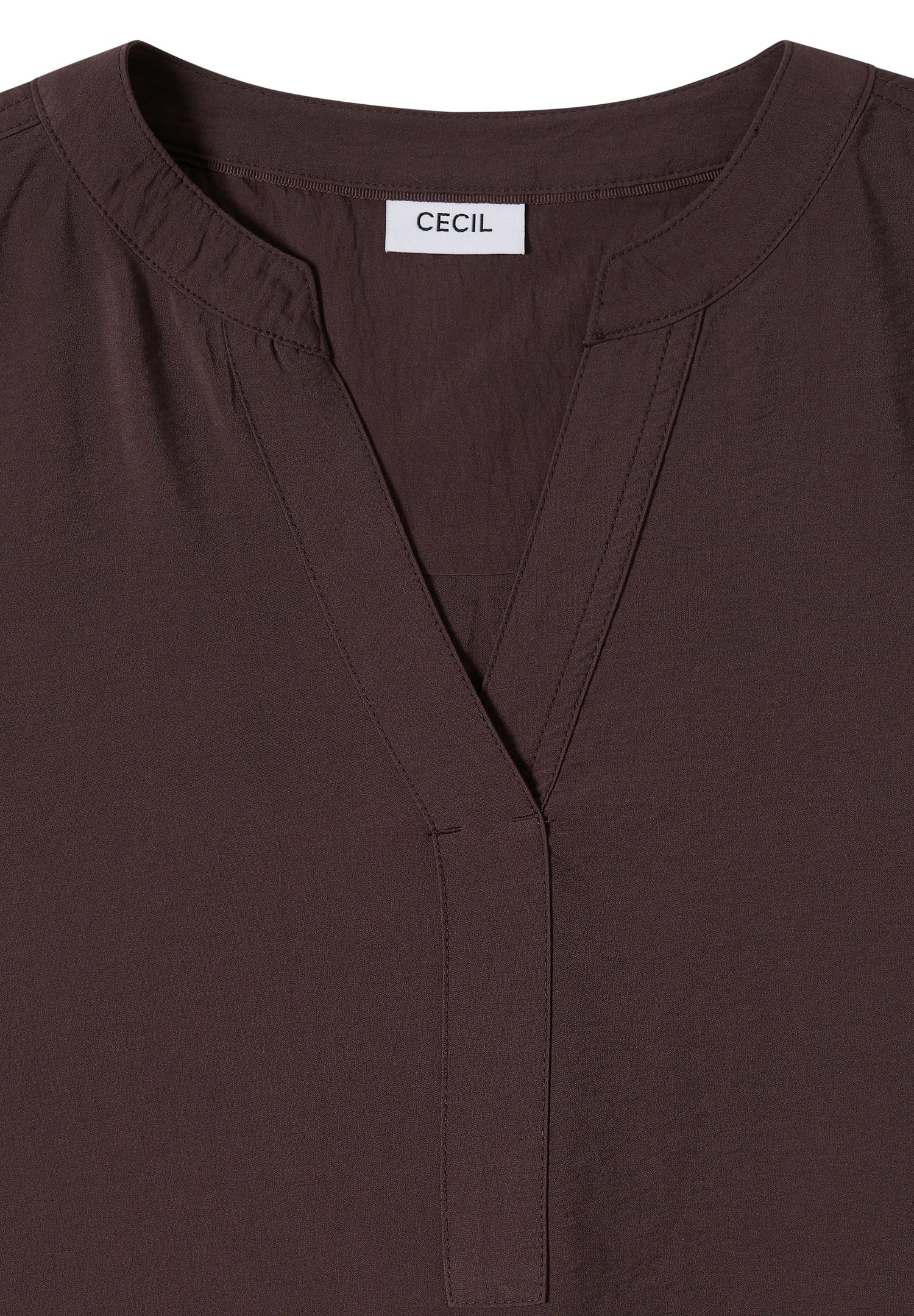 Knielanges Kleid mit Split Neck