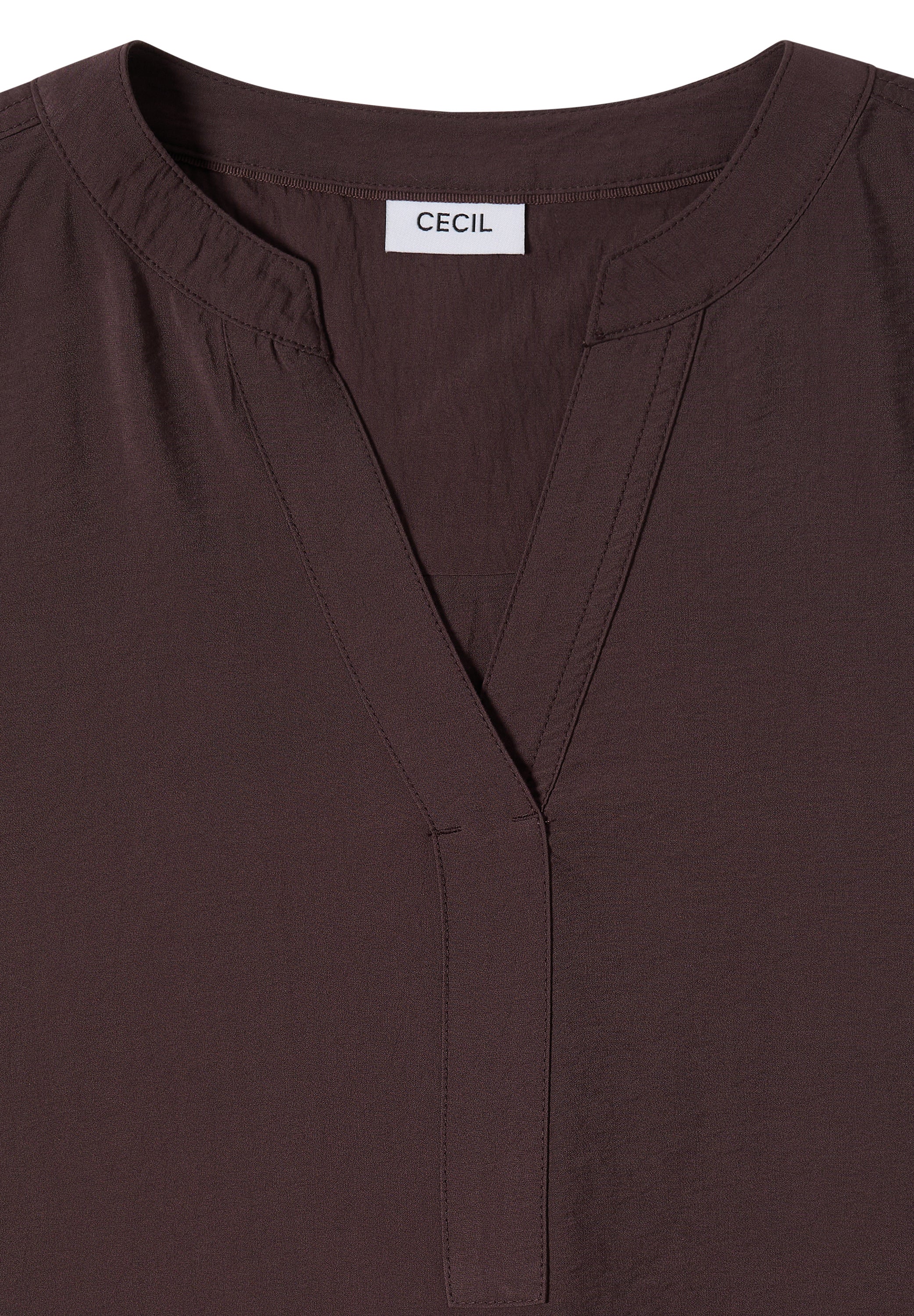Knielanges Kleid mit Split Neck
