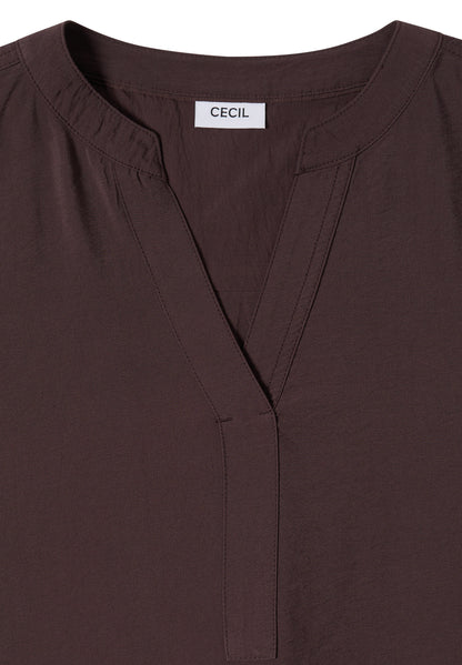 Knielanges Kleid mit Split Neck