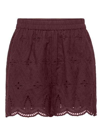 ONLFRANI EMB PULL UP SHORTS WVN