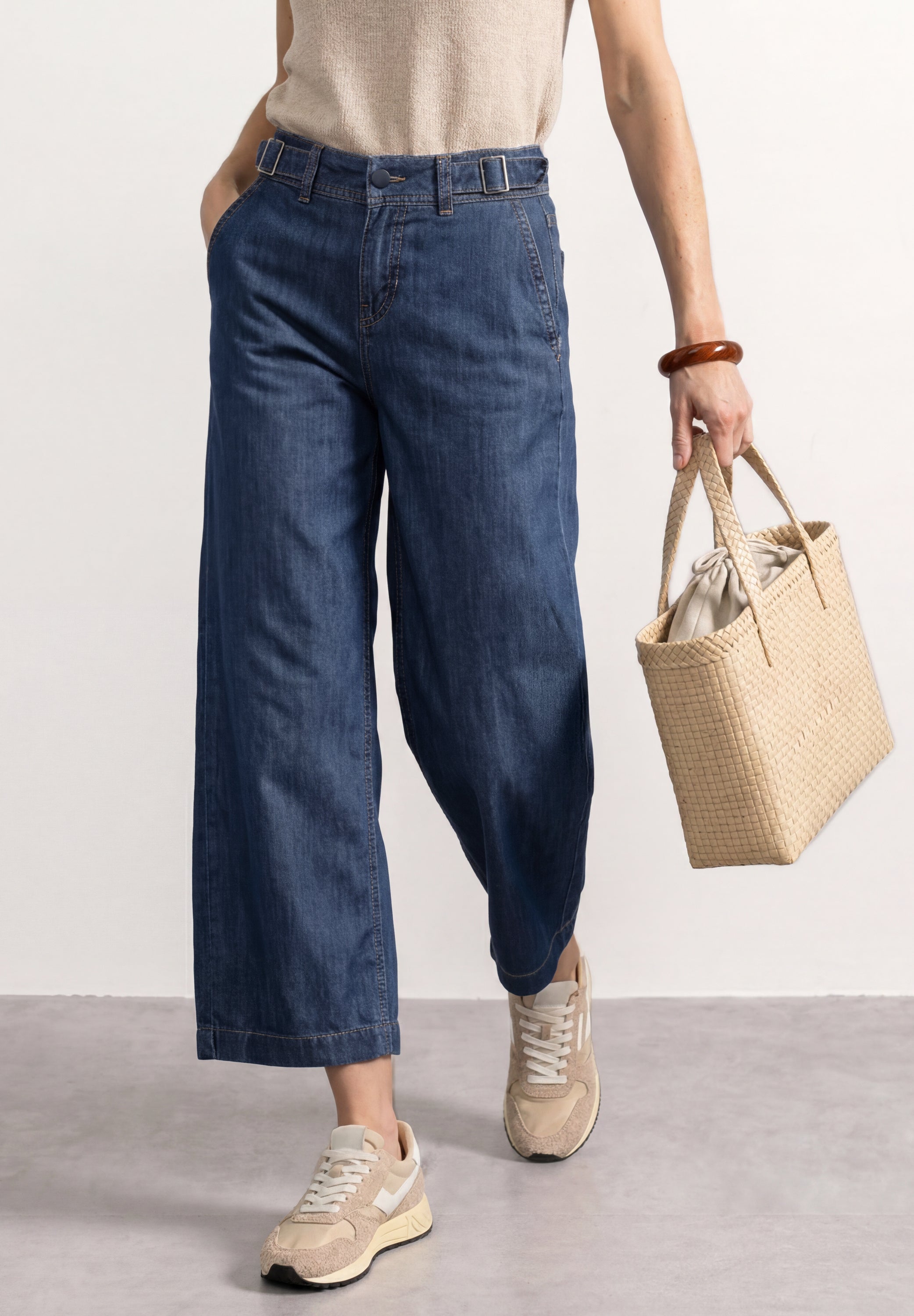 Wide Leg Jeans im Loose Fit mit Comfort Bund