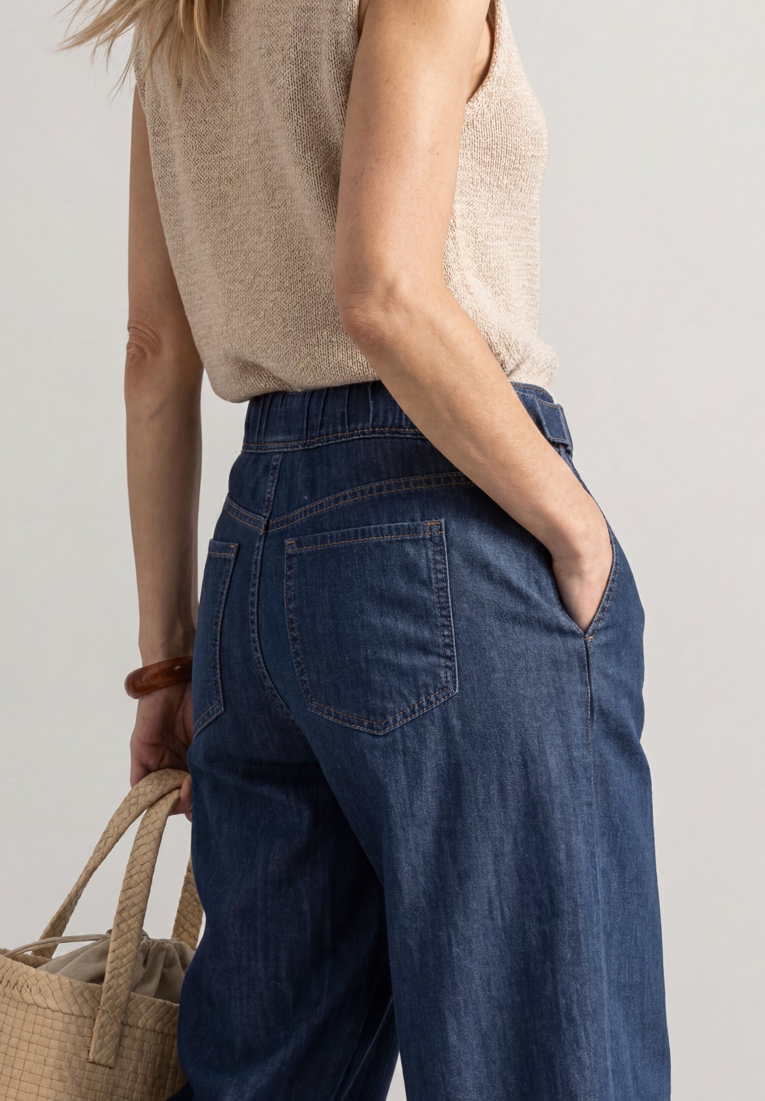 Wide Leg Jeans im Loose Fit mit Comfort Bund