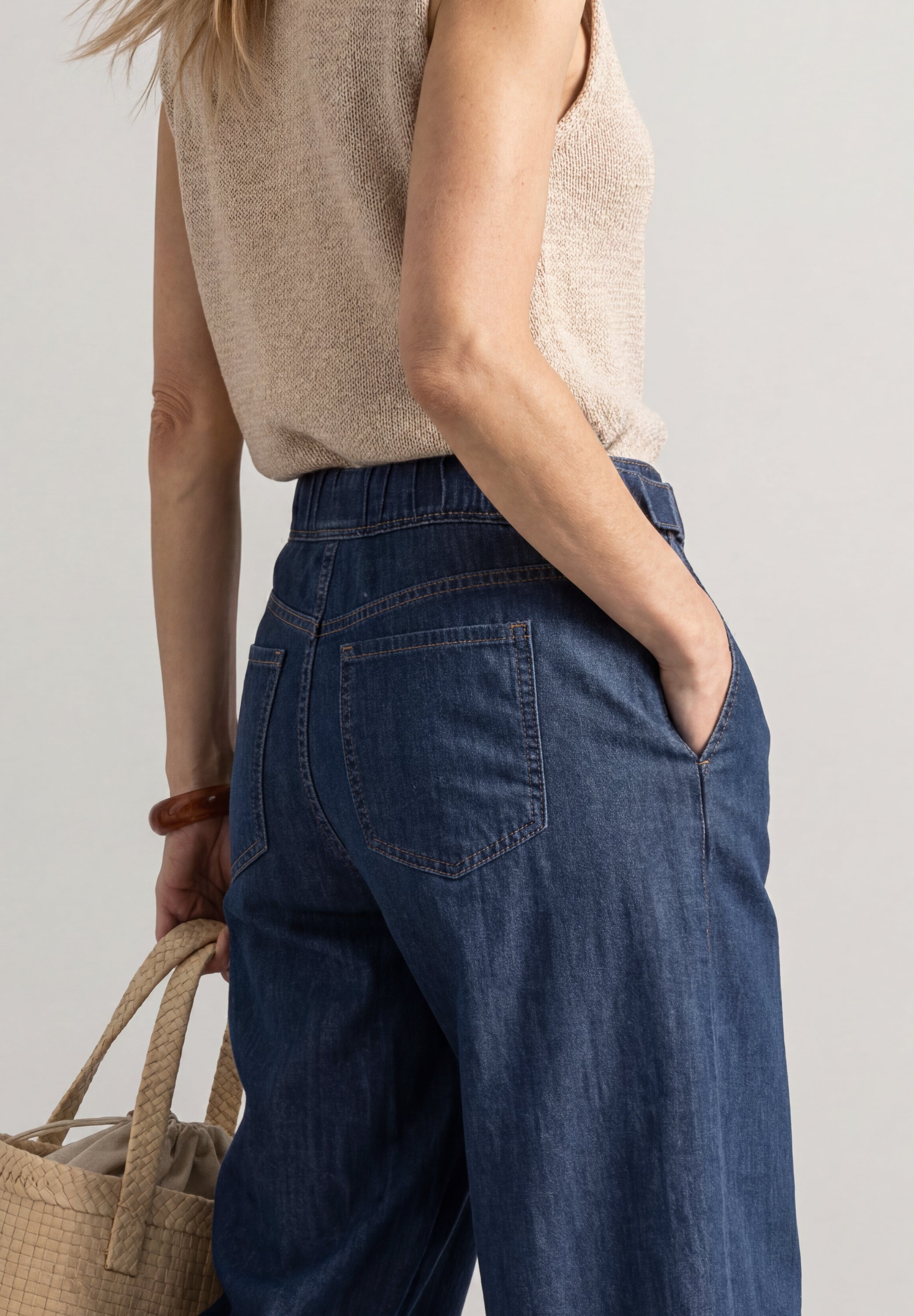 Wide Leg Jeans im Loose Fit mit Comfort Bund