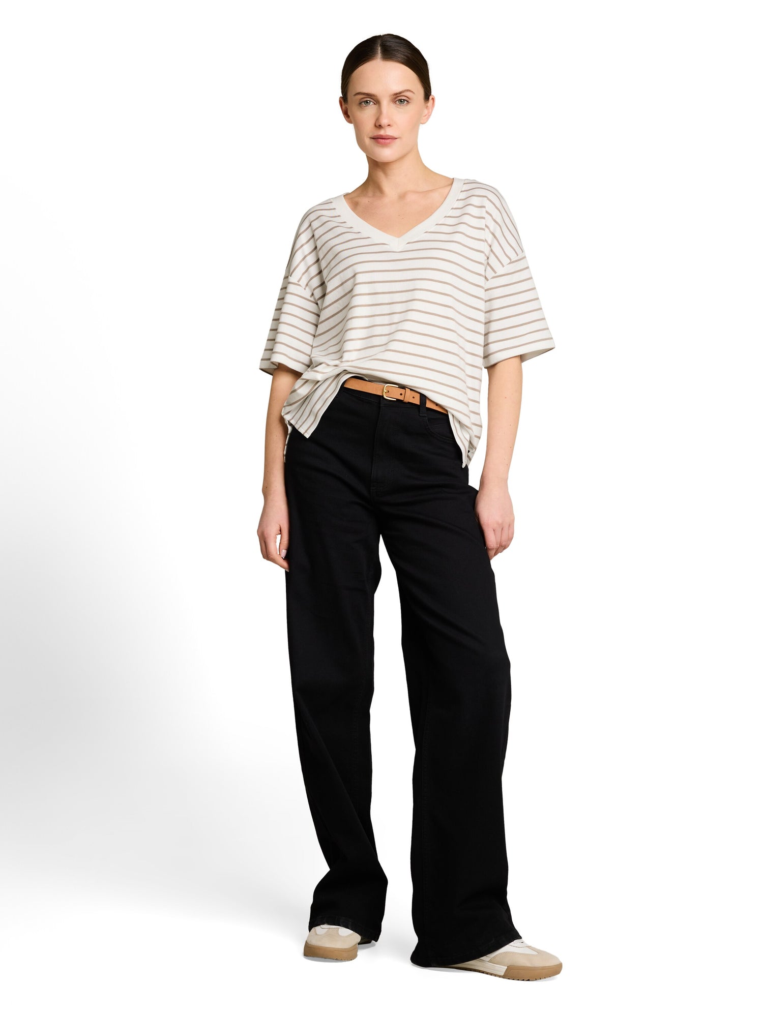 Oversize T-Shirt mit Streifenmuster