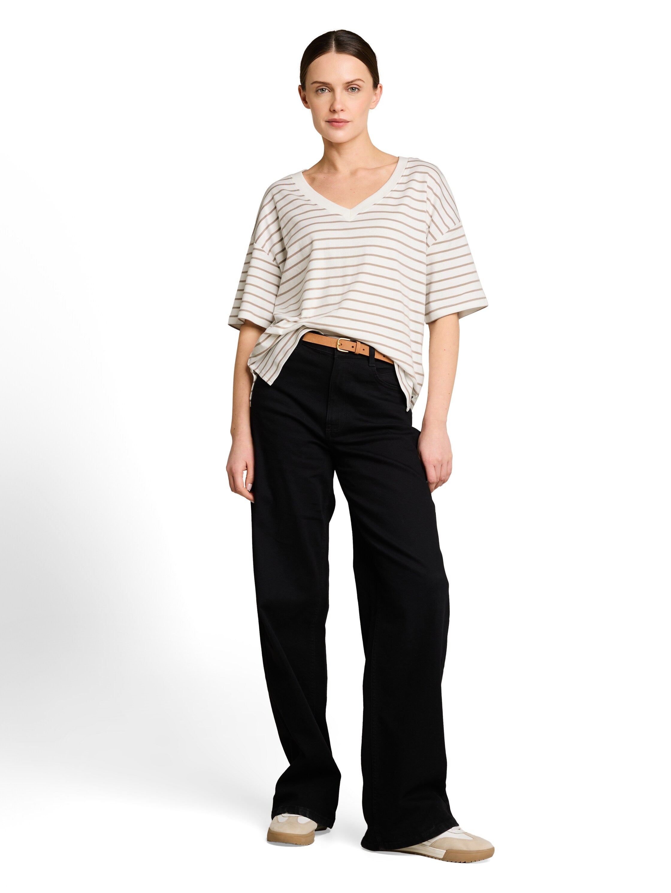Oversize T-Shirt mit Streifenmuster
